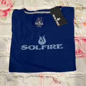 Solfire Women L Original Logo Navy T- Shirt